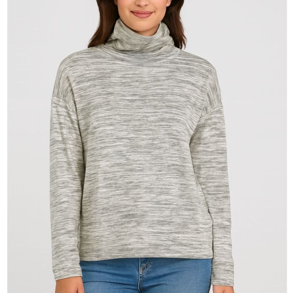 NWT Michael Lauren “Marshall” Lightweight Turtleneck Sweater in Heather Gray M